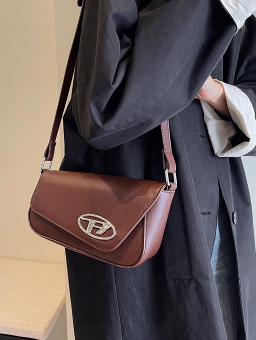 women brown polyester solids sling bag - 21145178 - Standard Image - 6