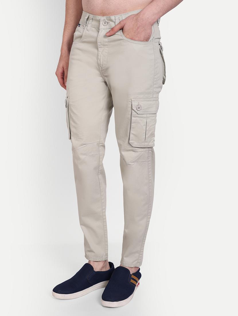 men solids cargos casual trouser - 21145224 -  Standard Image - 1