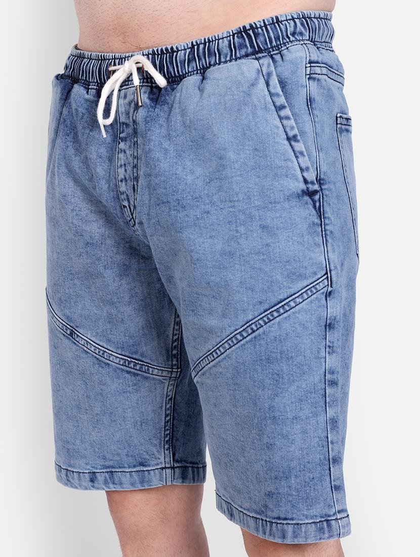 men light blue denim shorts - 21145248 - Standard Image - 4