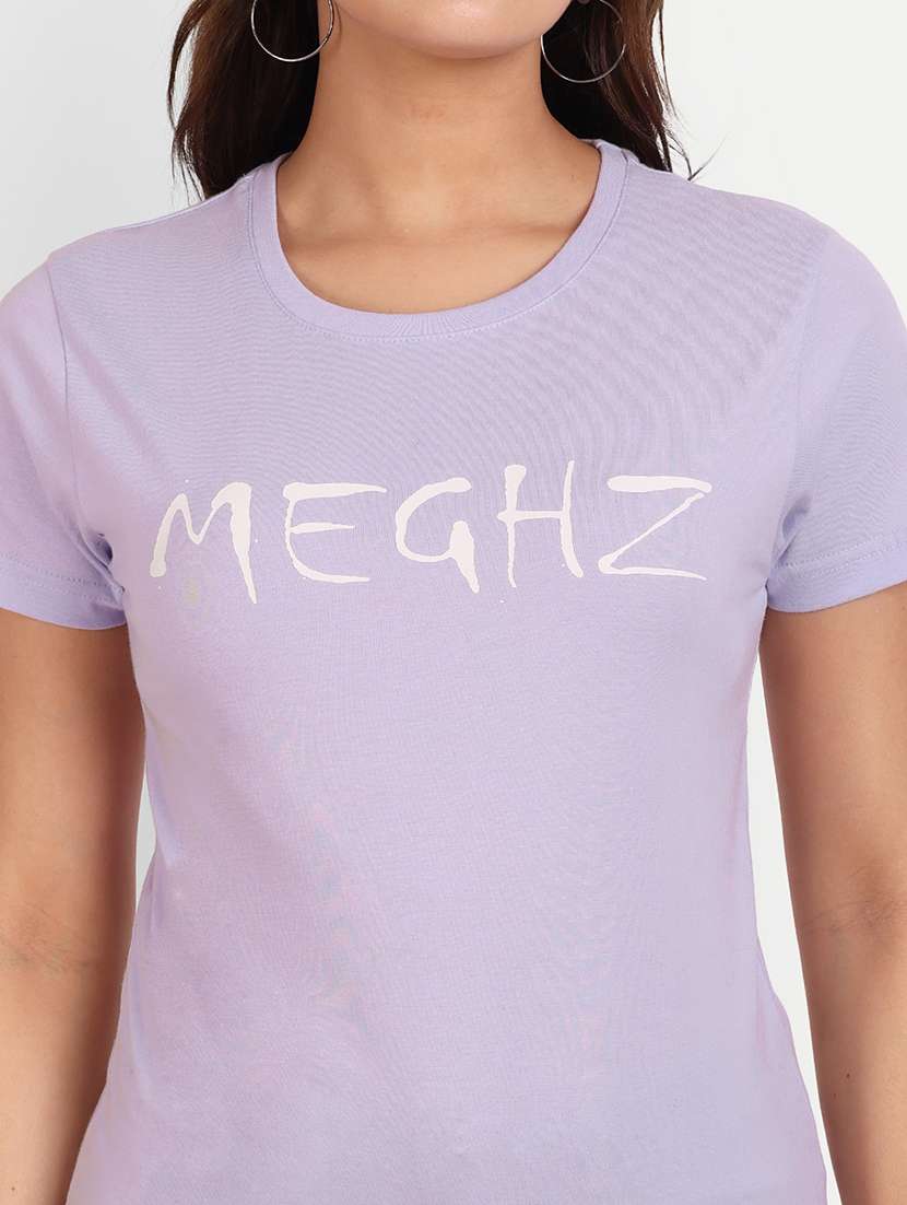 lavender chest printed regular t-shirt - 21145258 - Standard Image - 4