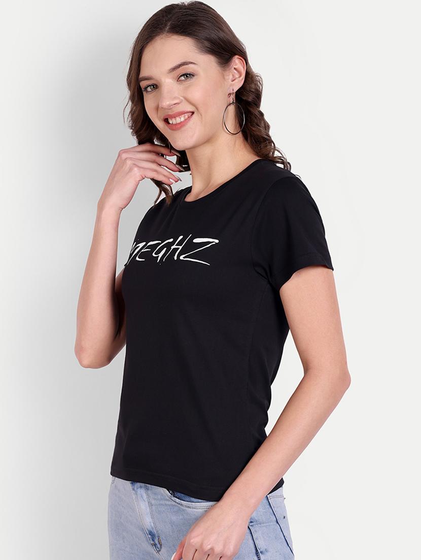 black chest printed regular t-shirt - 21145259 -  Standard Image - 1