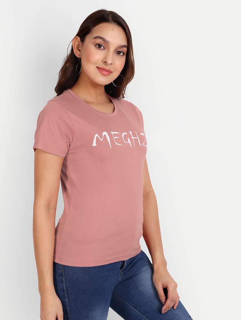 pink chest printed regular t-shirt - 21145264 - Standard Image - 1