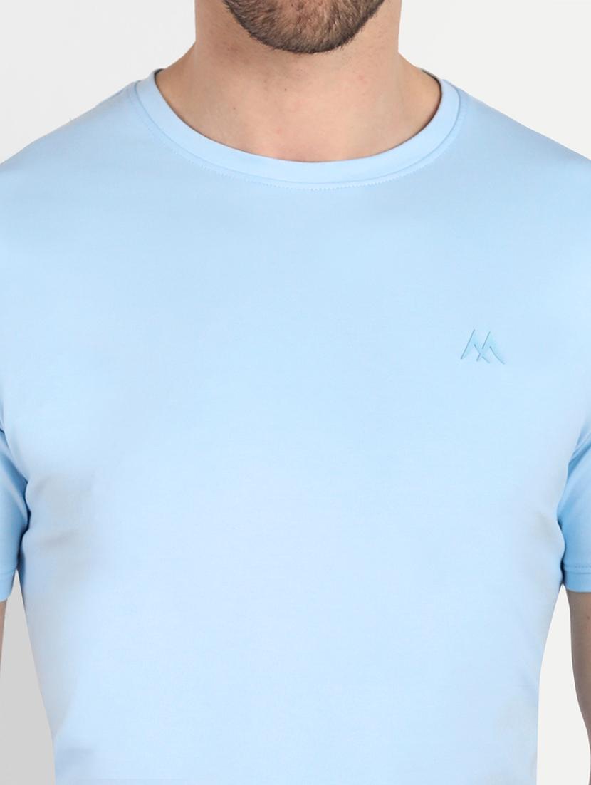 solid turquoise cotton blend t-shirt - 21145302 - Standard Image - 4
