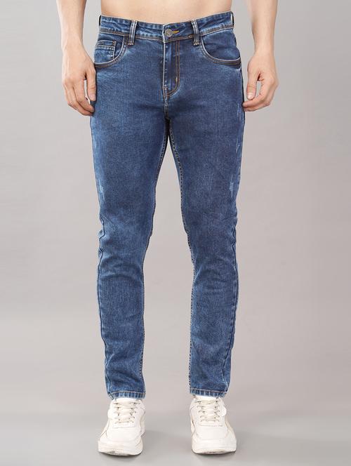 solid blue denim jeans - 21145326 - Standard Image - 0