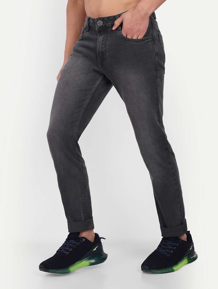 solid grey denim jeans - 21145351 - Standard Image - 1