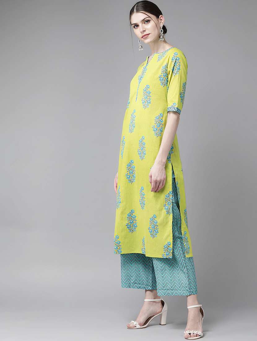 women kurta palazzo set wit dupatta - 21145384 -  Standard Image - 1