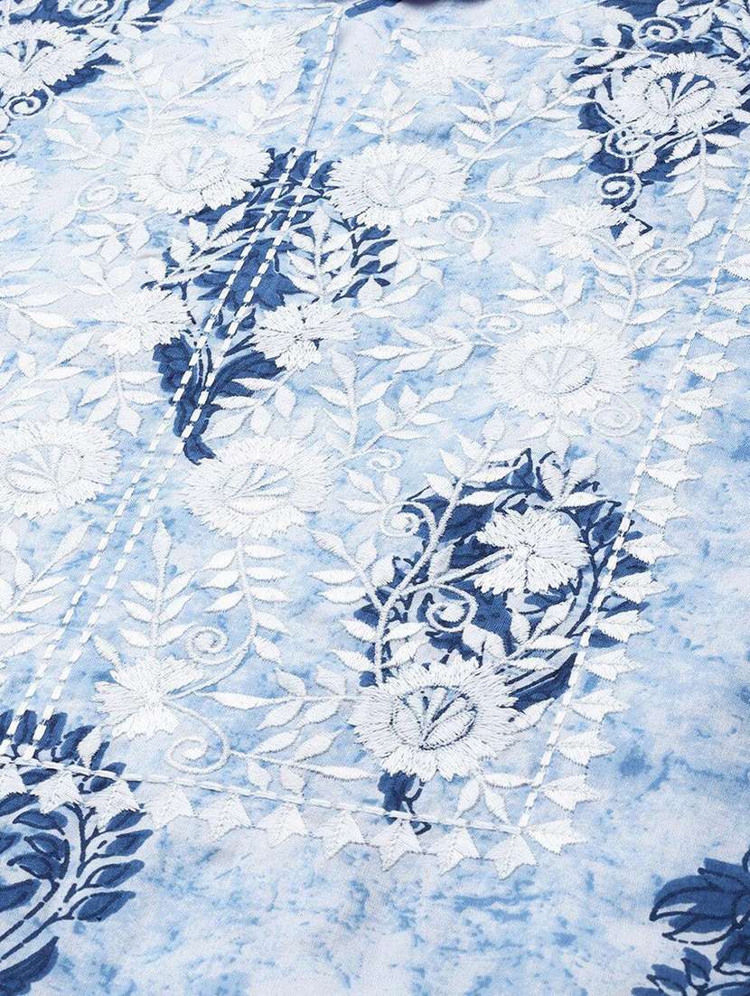 women block print suit set with dupatta - 21145386 - Standard Image - 4