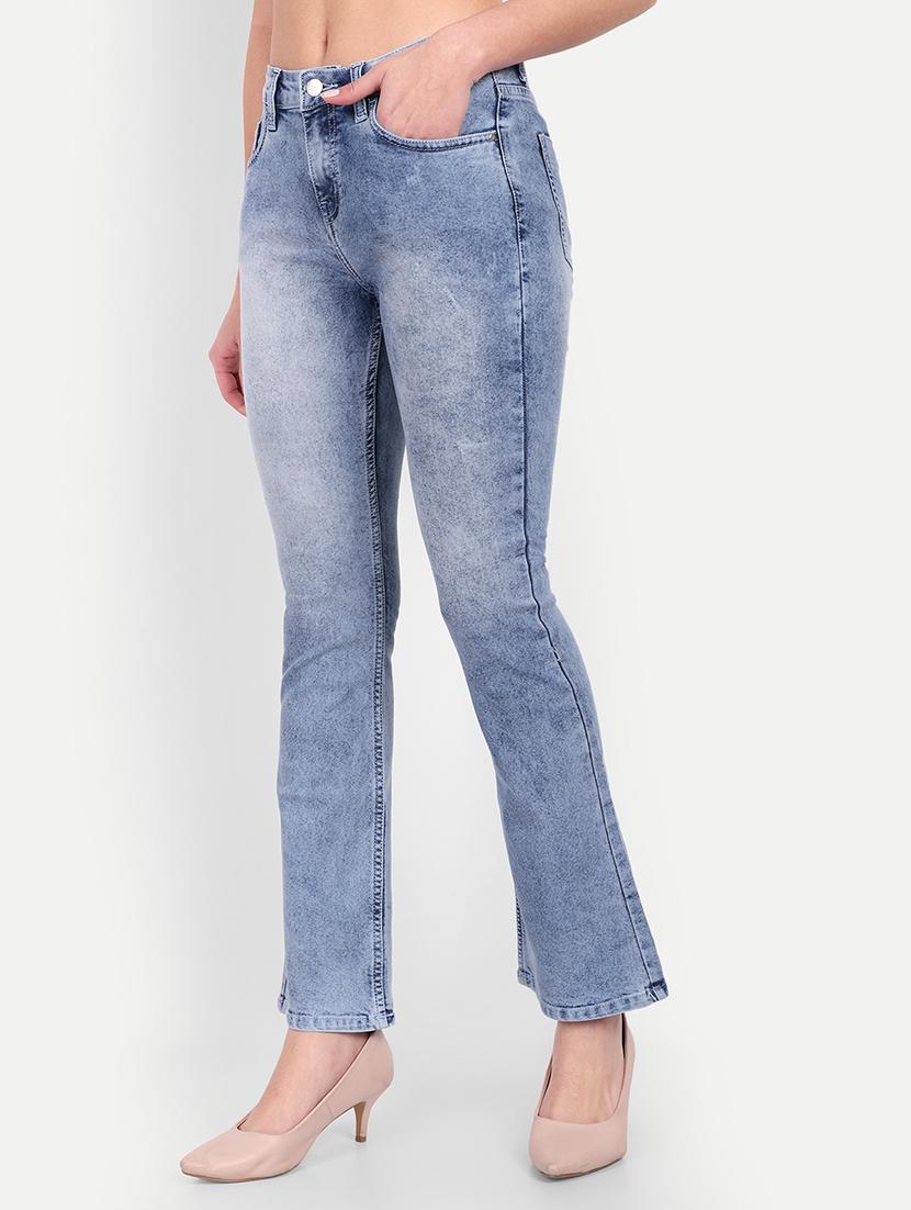 solid light blue bootcut jeans - 21145476 - Standard Image - 1