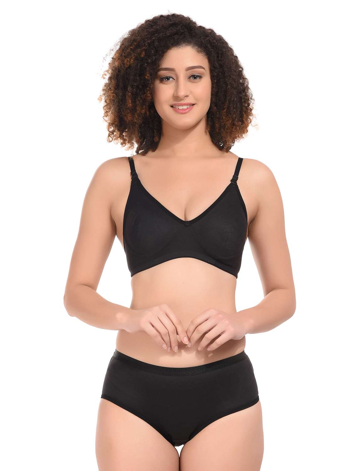 pack of 2 multi coloured hosiery bra and panty set - 21145540 -  Standard Image - 1