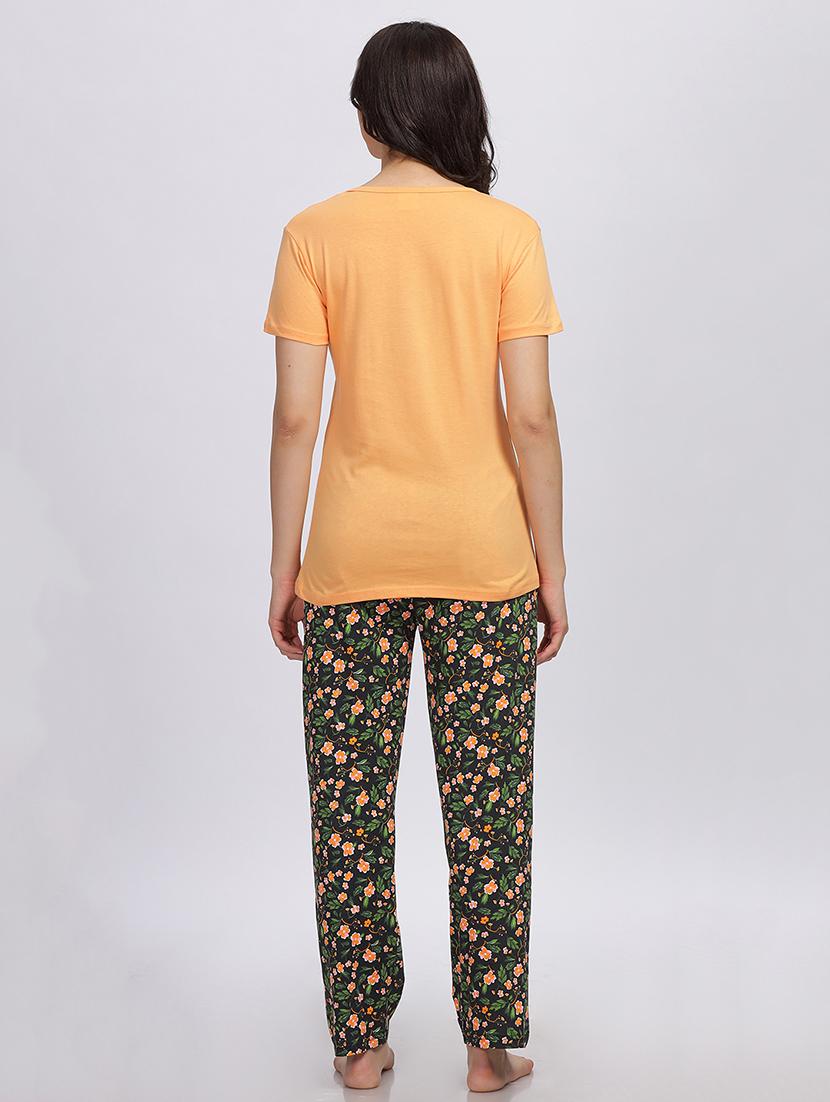 women printed pyjama nightwear set - 21145634 - Standard Image - 1
