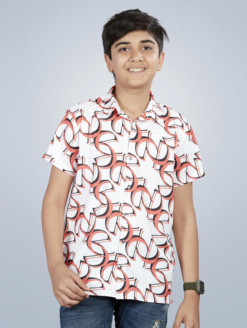 boys printed short sleeves shirt