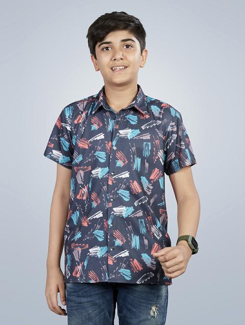 boys printed short sleeves shirt - 21145650 - Standard Image - 0