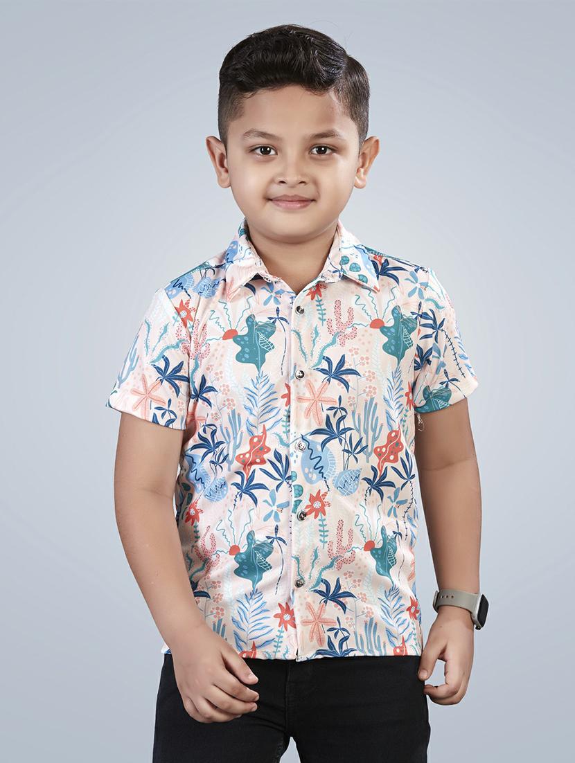boys printed short sleeves shirt - 21145655 - Zoom Image - 0