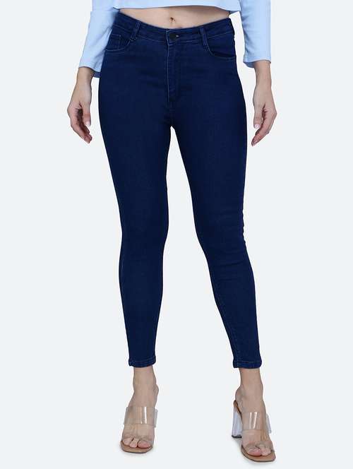 solid blue denim jeans - 21145724 -  Standard Image - 0
