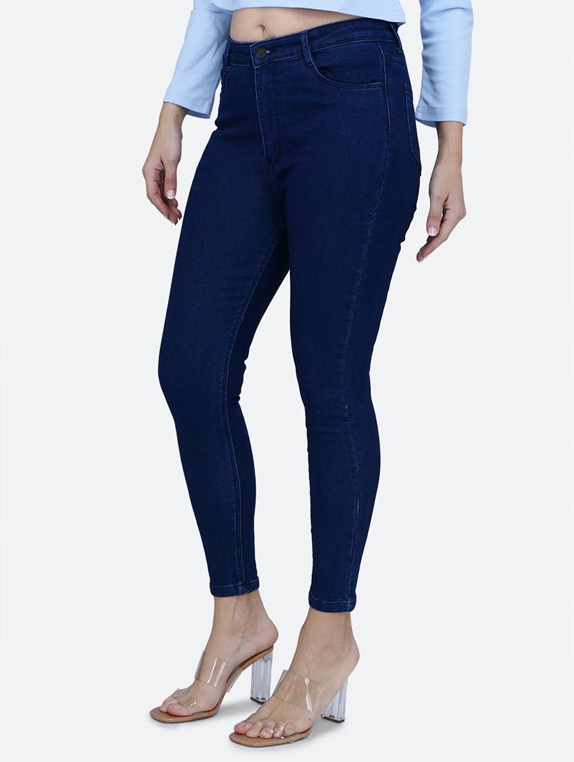 solid blue denim jeans - 21145724 - Standard Image - 1