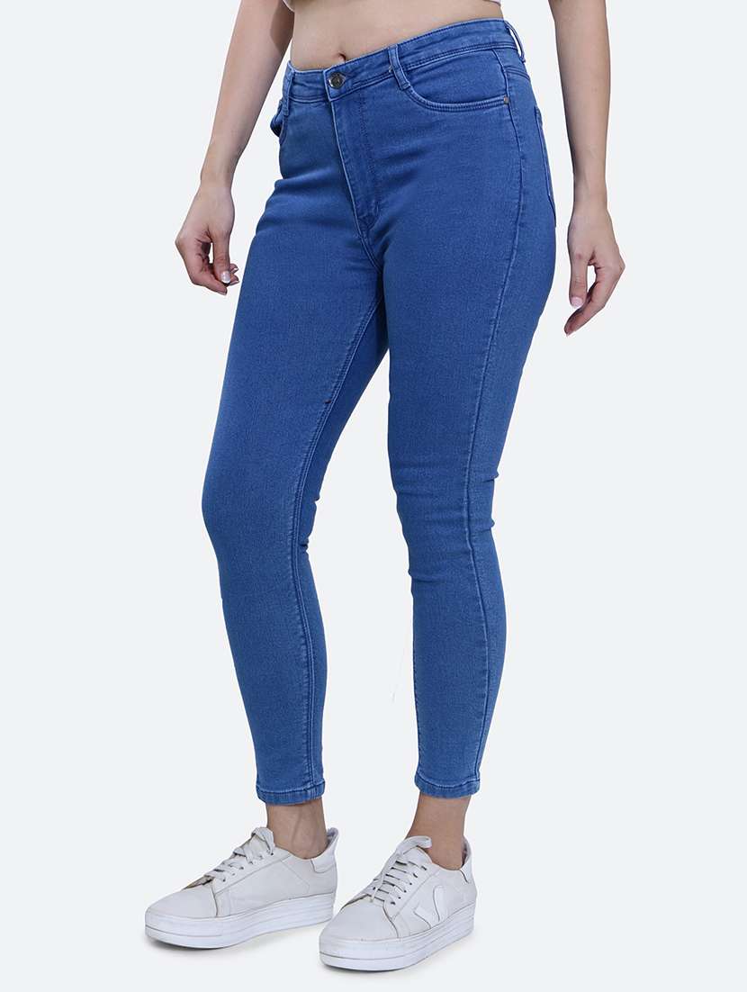 solid blue denim jeans - 21145729 -  Standard Image - 1