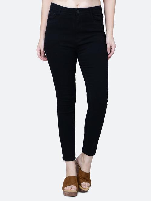 solid black denim jeans - 21145734 - Standard Image - 0