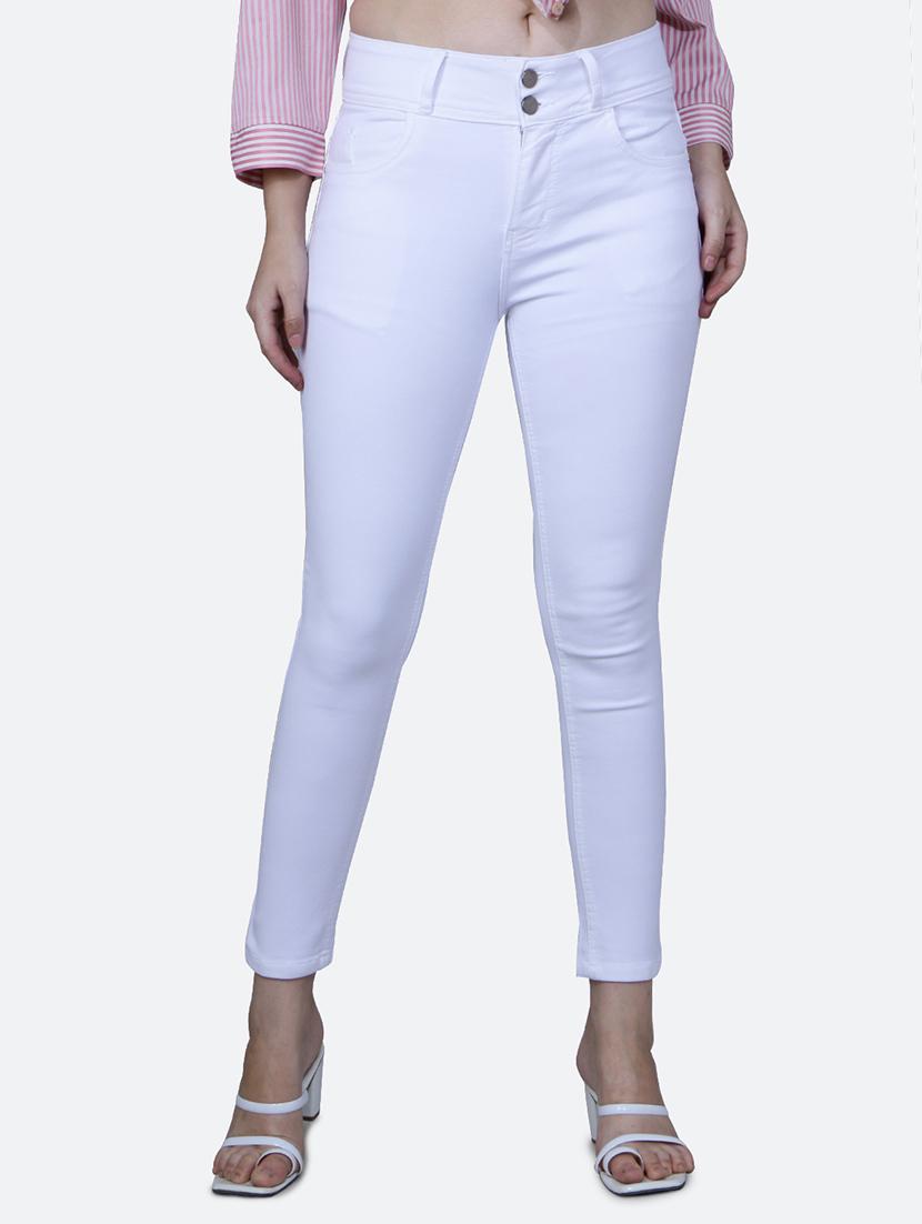 solid white denim jeans - 21145764 -  Zoom Image - 0