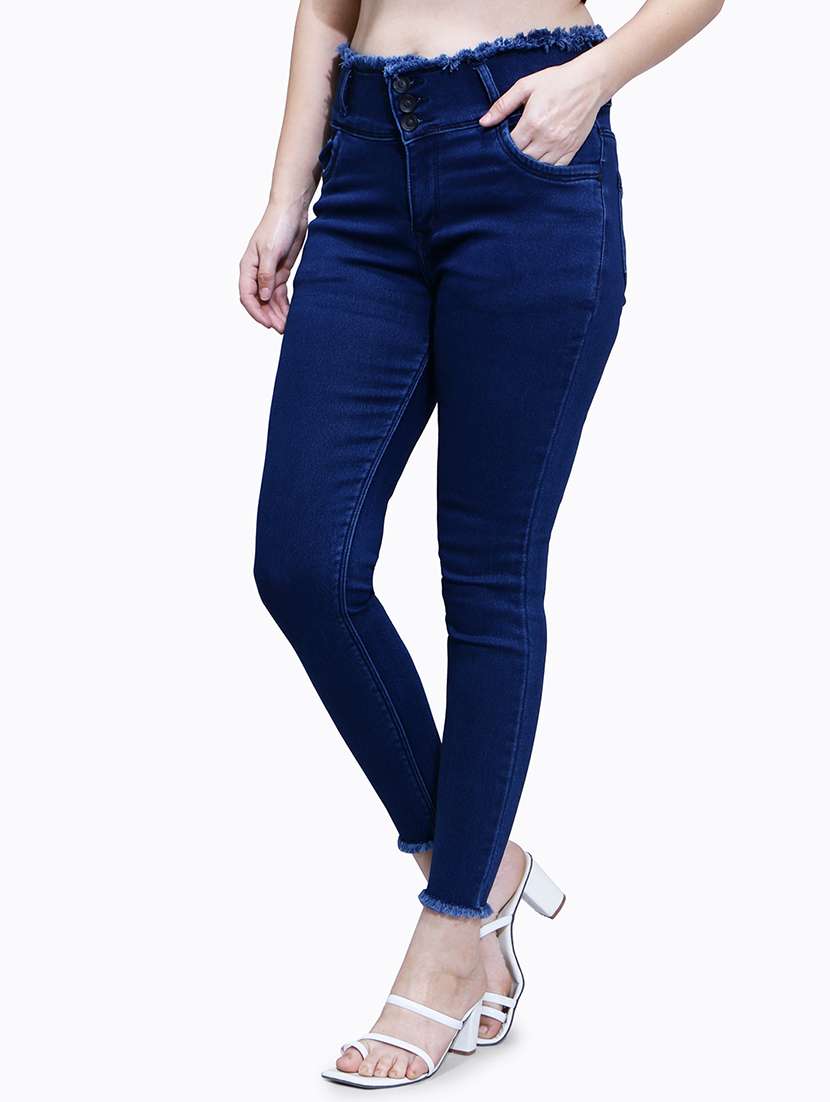 solid blue denim jeans - 21145811 -  Standard Image - 1