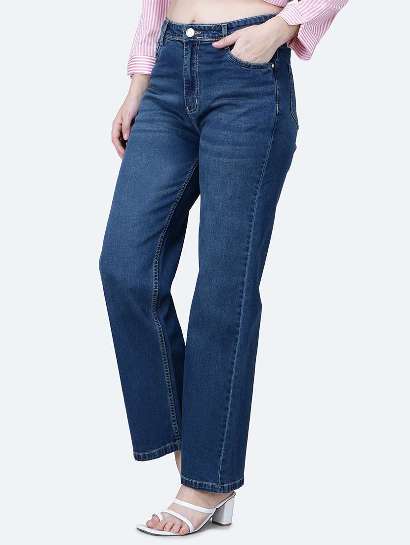 solid blue denim jeans - 21145870 -  Standard Image - 1