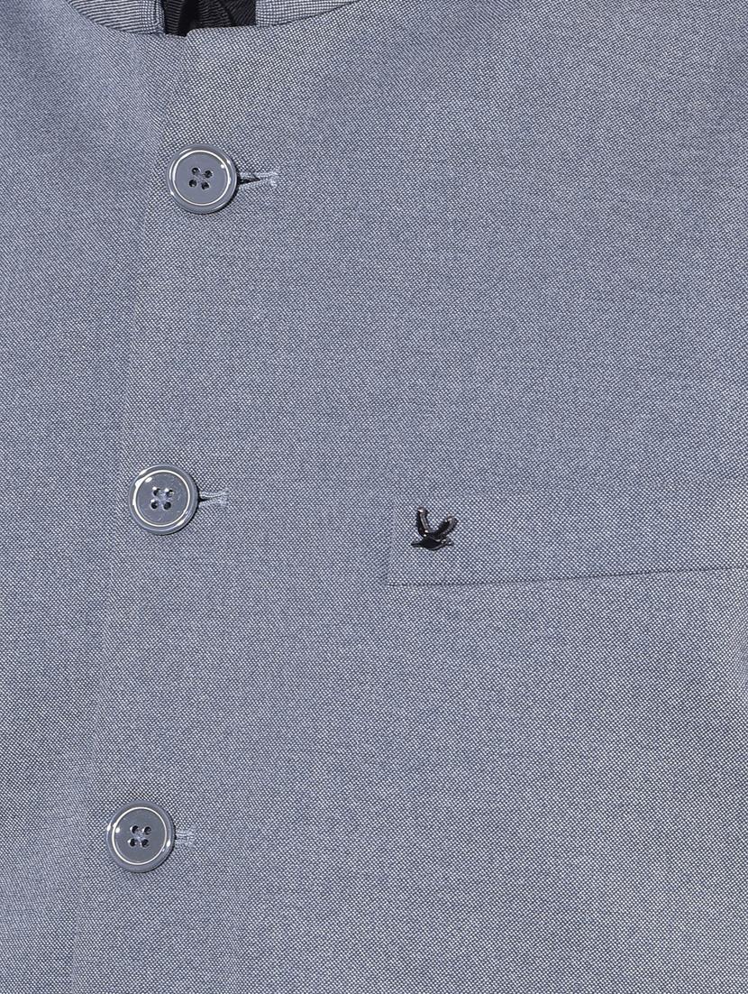 men grey solids sleeveless waist coat - 21145910 - Standard Image - 6