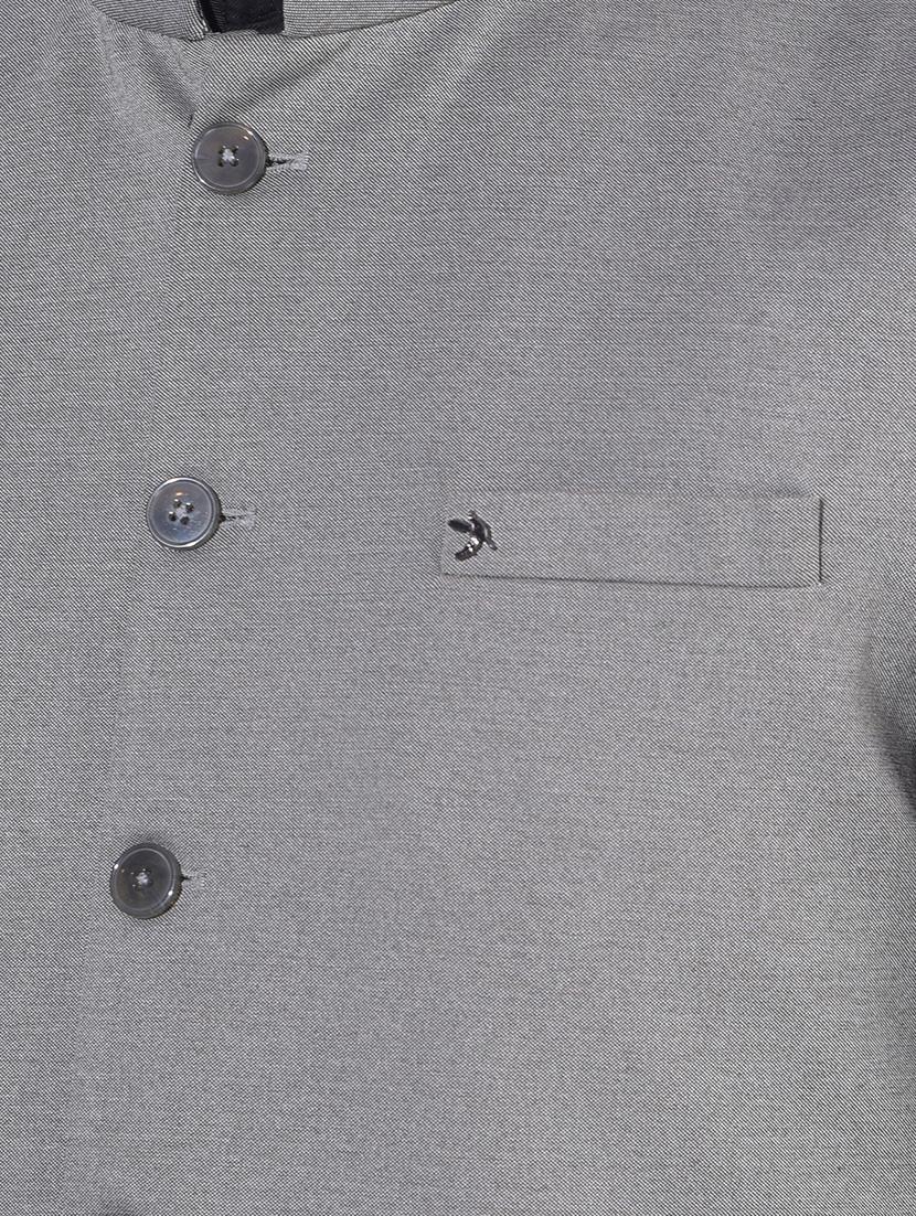 solid grey classic waist coat - 21145911 - Standard Image - 6