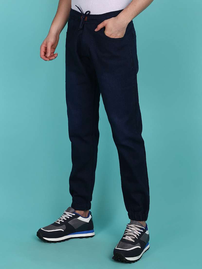 men solid mid rise jogger - 21148255 -  Standard Image - 1
