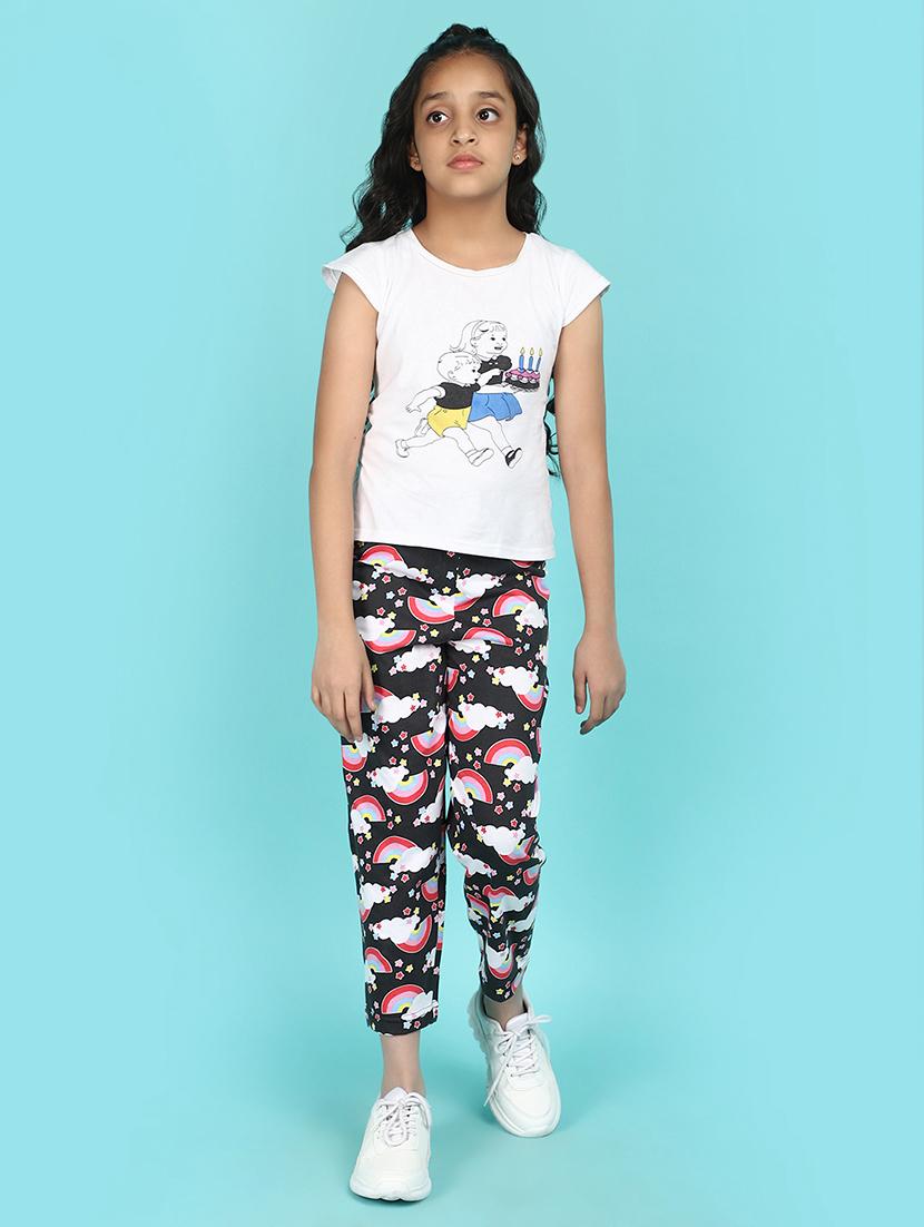 black printed nightwear pajama - 21148265 - Standard Image - 4
