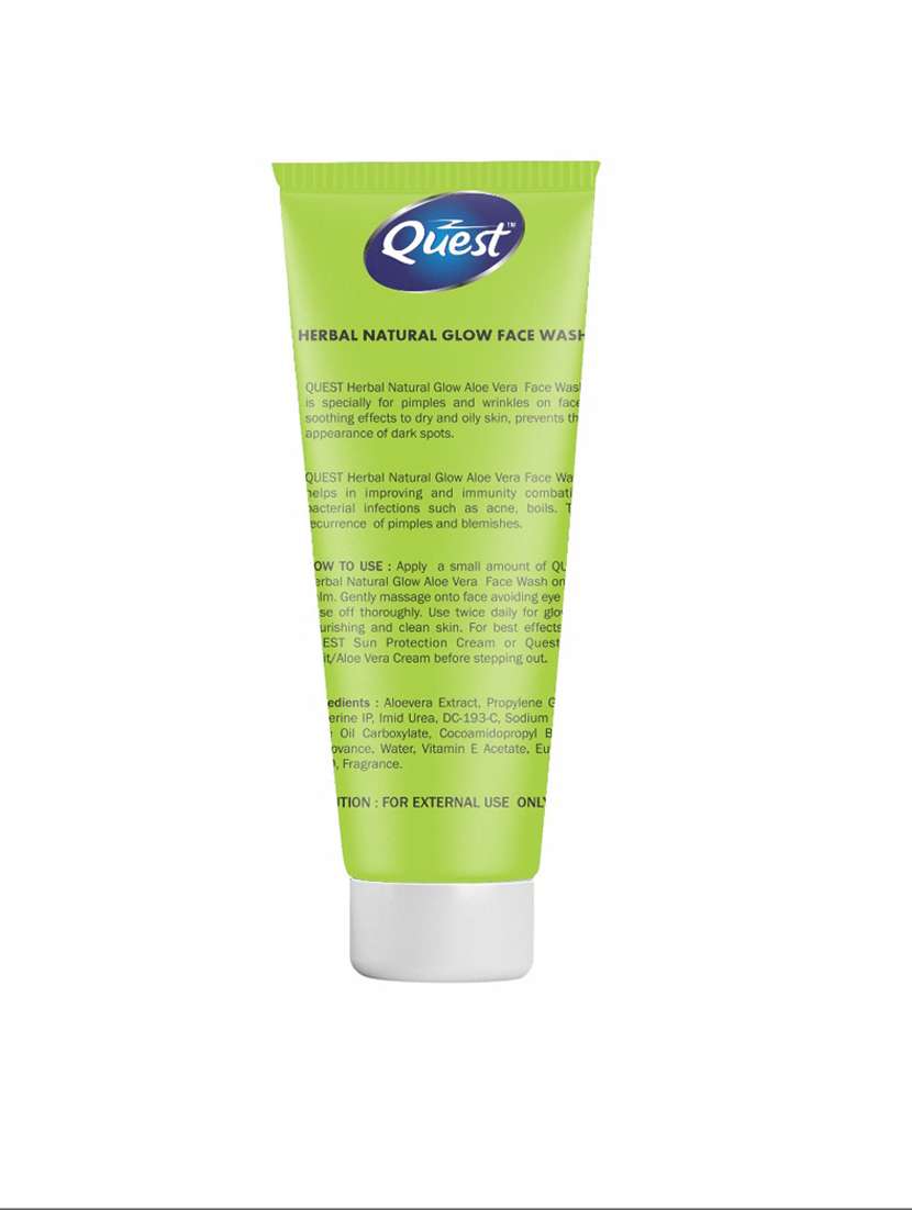 pack of 2 quest herbal natural glow aloe vera  face wash  - 21148407 -  Standard Image - 1