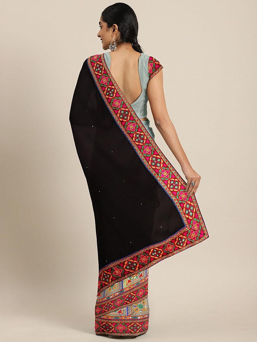 women light blue embroidered saree - 21148585 - Standard Image - 1