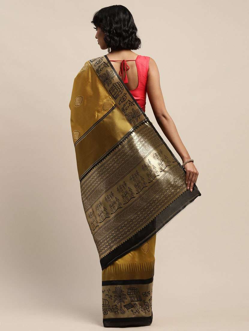 yellow cotton silk mysore saree - 21148645 -  Standard Image - 1