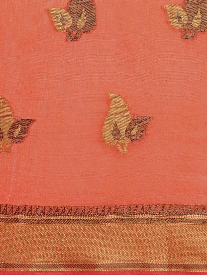 peach cotton silk dharmavaram saree - 21148696 - Standard Image - 4