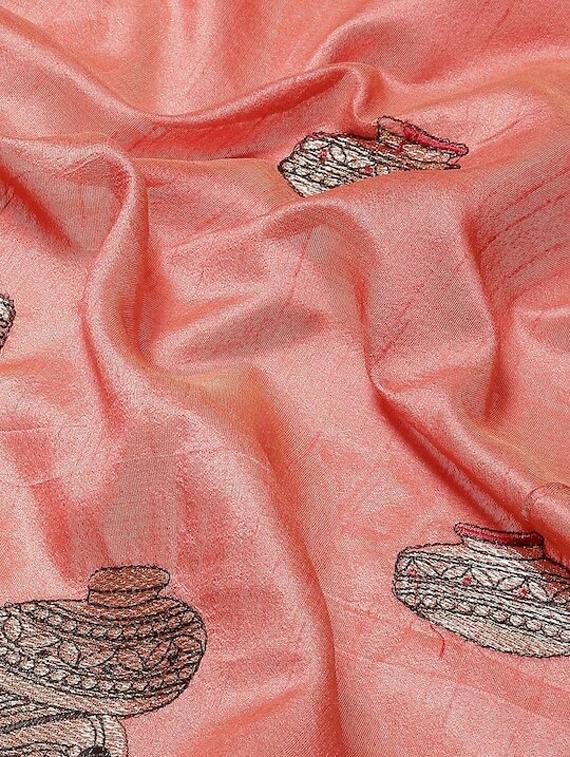 peach cotton silk assam saree - 21148726 - Standard Image - 4