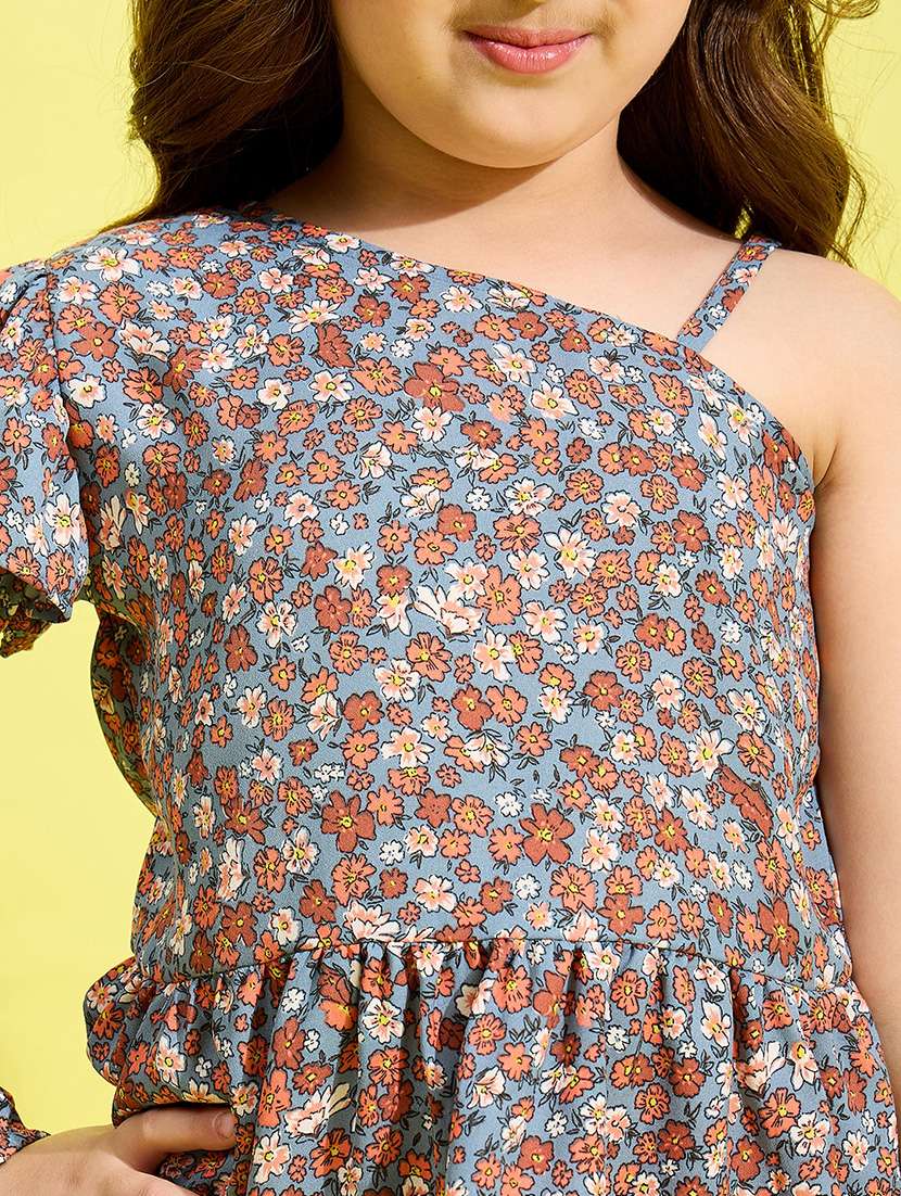 girls floral printed full length set - 21150521 -  Standard Image - 4