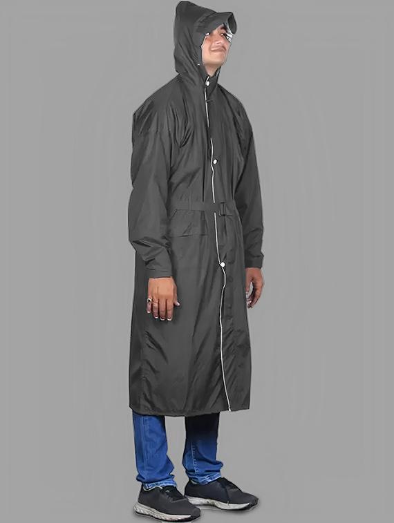 solid black nylon rain coat - 21151099 - Standard Image - 1