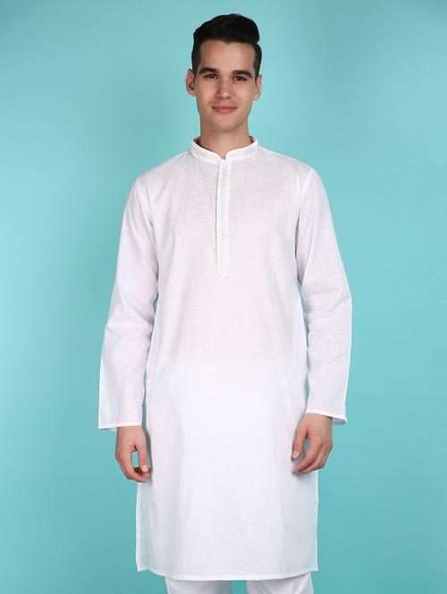 men solids kurta pyjama set - 21151449 - Standard Image - 0