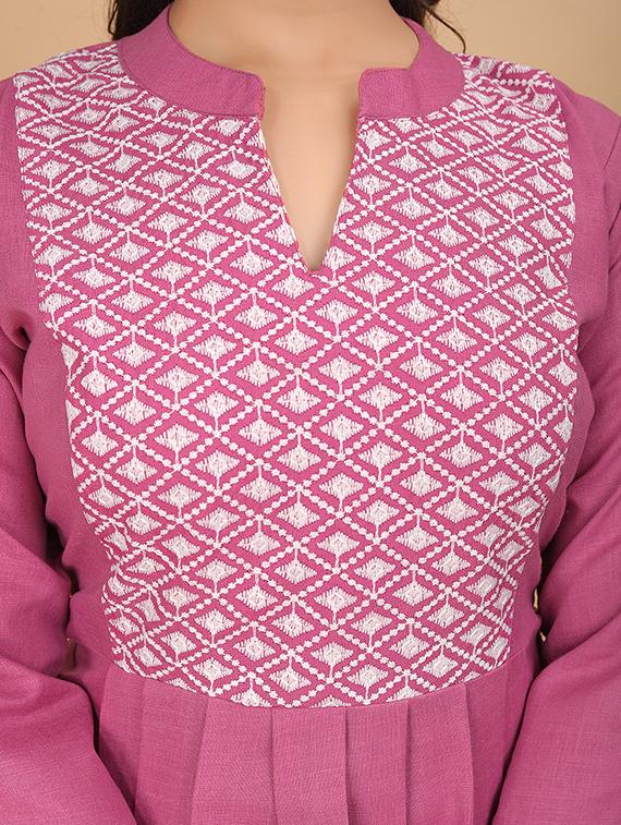 women embroidered flared tunic - 21151664 - Standard Image - 4