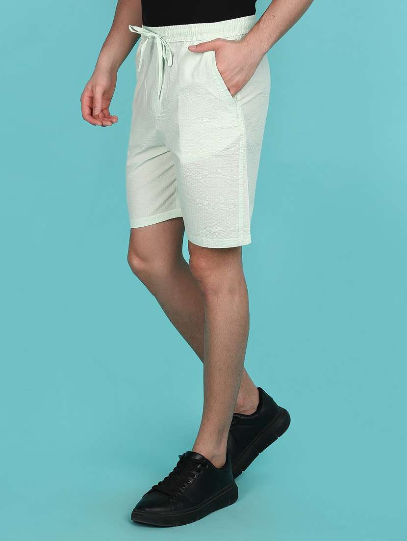 men sea green solids short - 21151685 -  Standard Image - 1