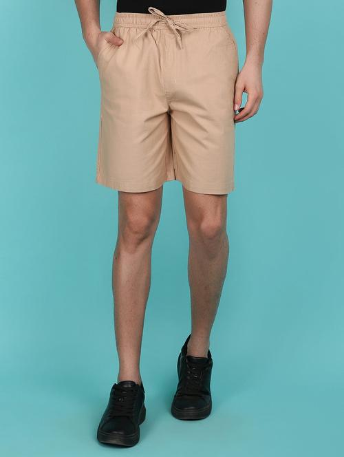 men beige solids short - 21151686 - Standard Image - 0