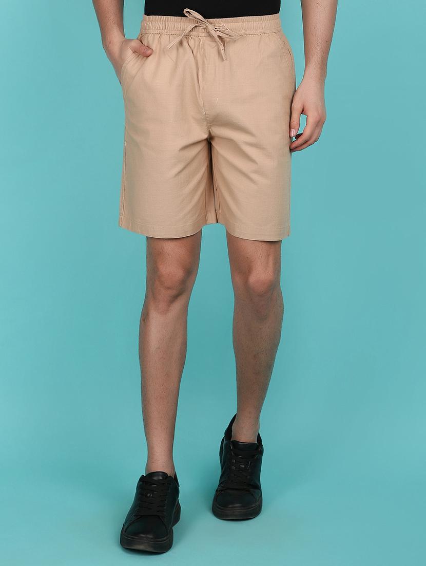 men beige solids short - 21151686 - Zoom Image - 0