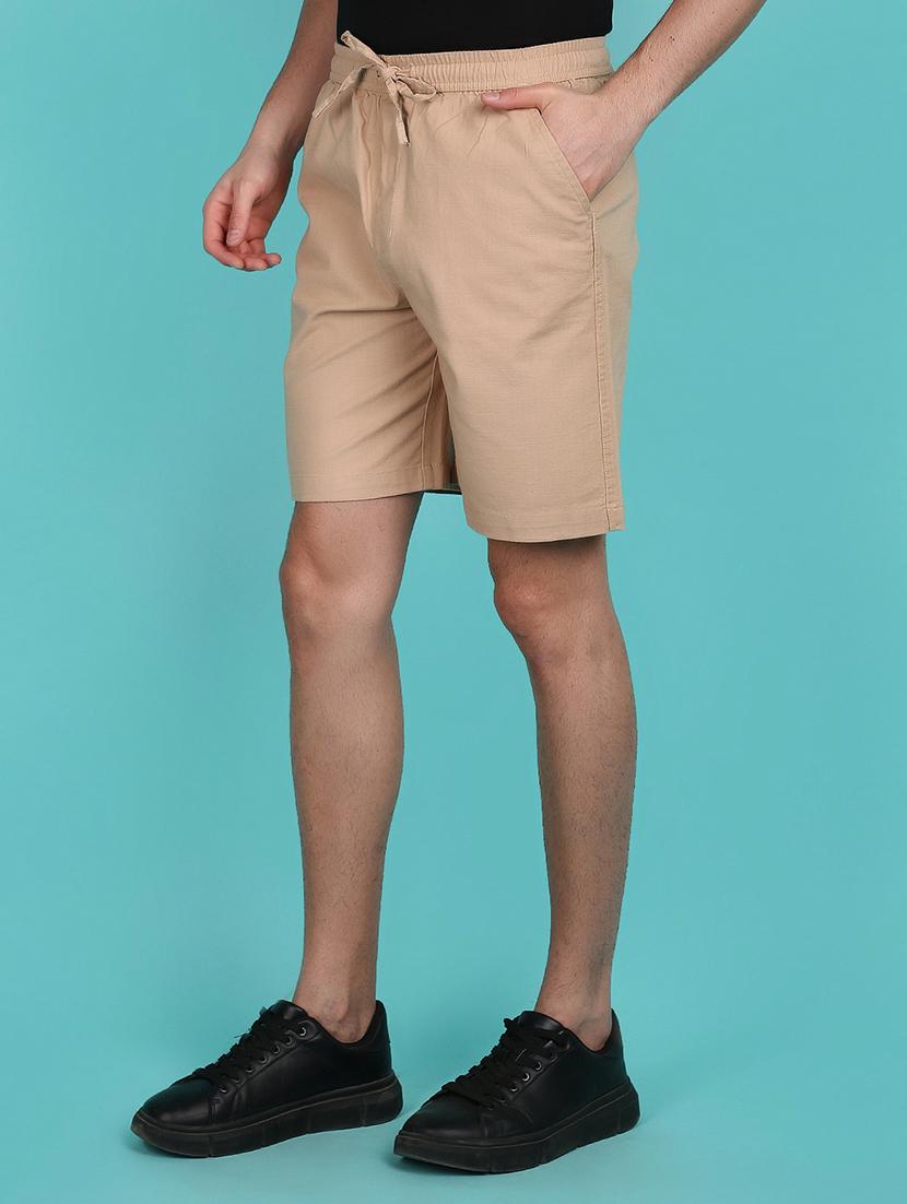 men beige solids short - 21151686 - Standard Image - 1