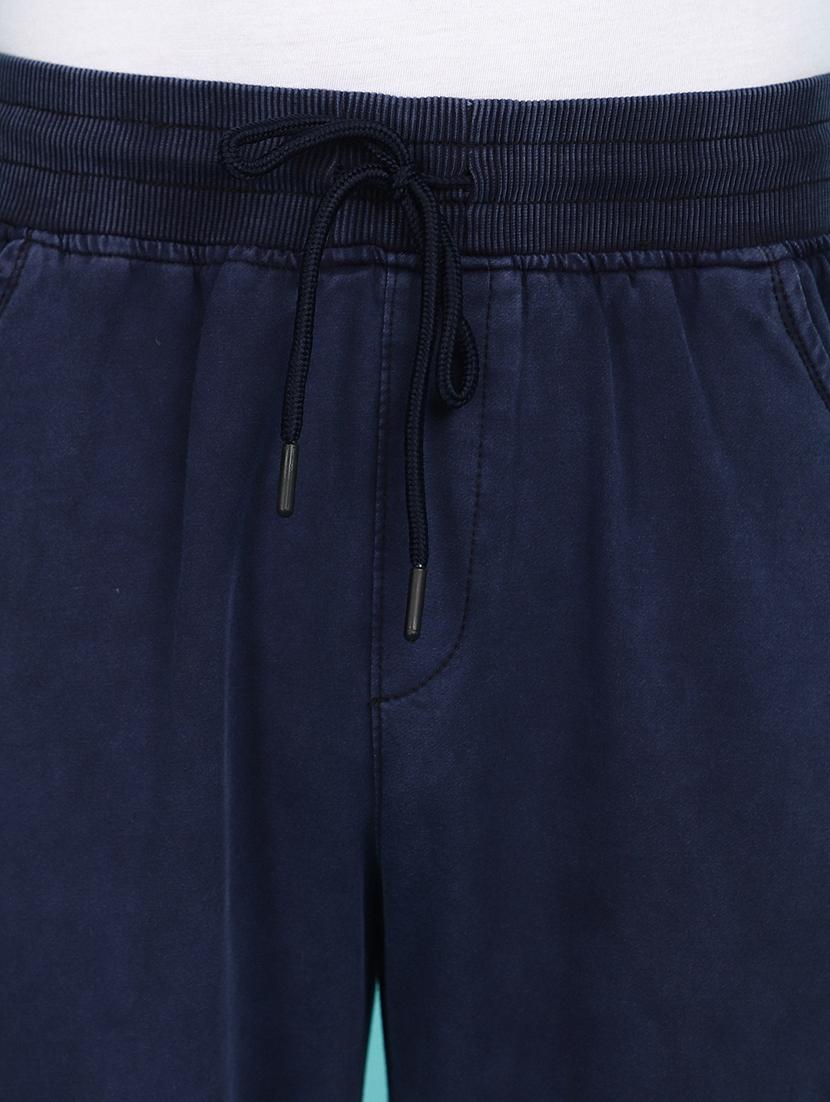 navy blue cotton full length track pant - 21151699 - Standard Image - 4