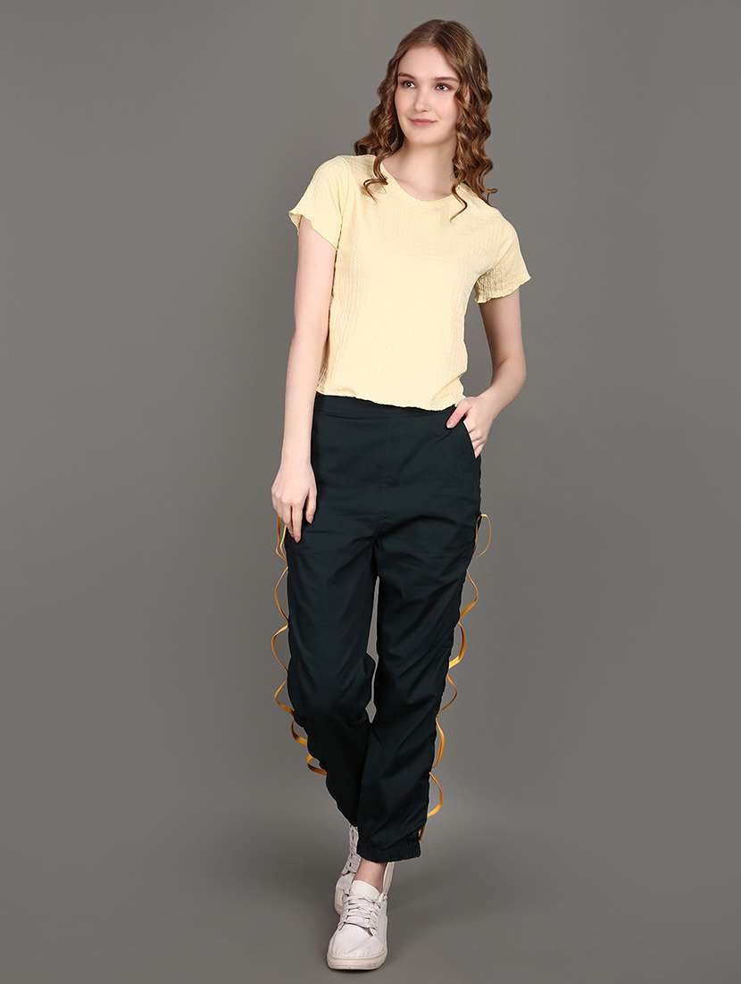 green cotton solids jogger - 21151763 - Standard Image - 4