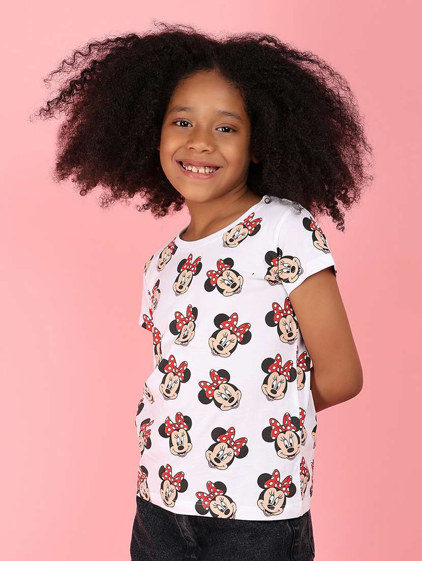 girls white printed regular tee - 21151775 -  Standard Image - 1