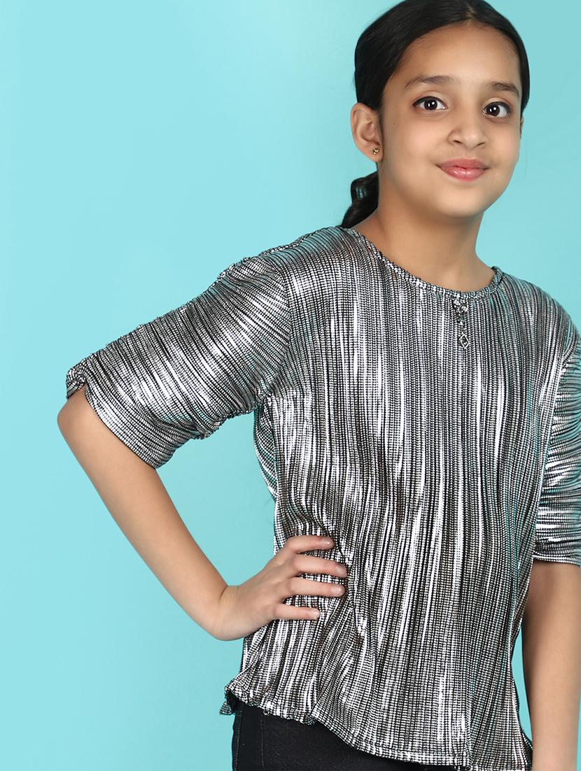 grey metallic cotton top - 21151779 -  Standard Image - 1