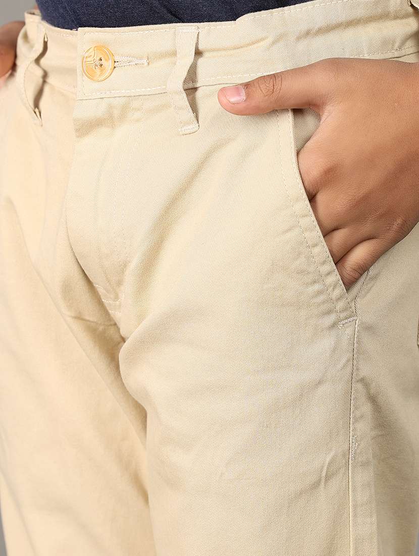 boys mid-rise solid casual chinos - 21151838 -  Standard Image - 6