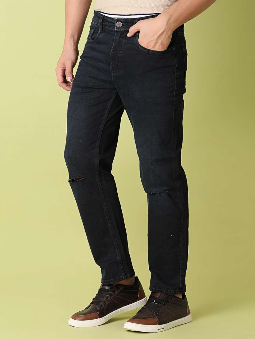 men black solid jean - 21151854 -  Standard Image - 1