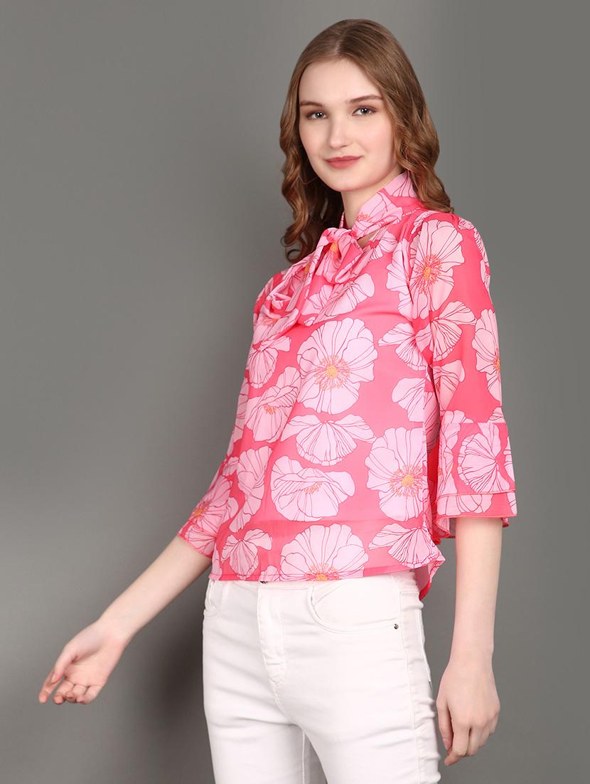 pink cotton regular top - 21151880 -  Standard Image - 1