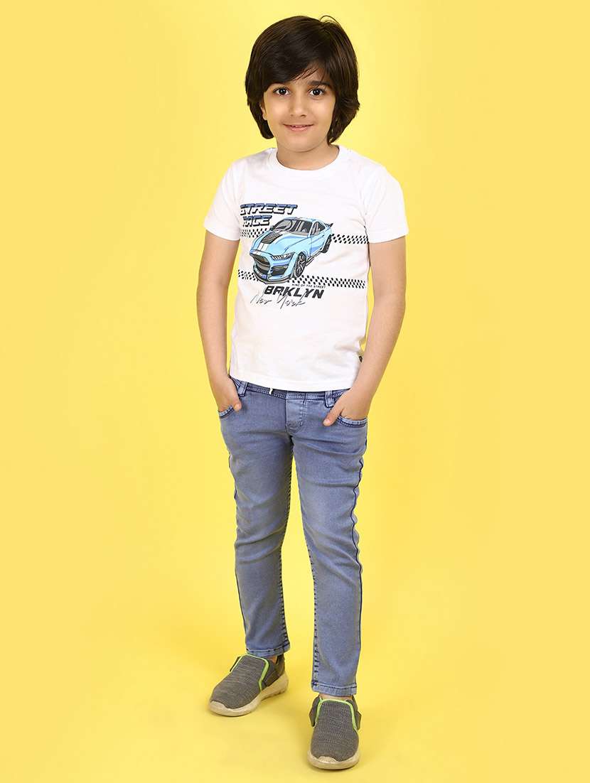 boys round neck printed t-shirt - 21152487 -  Standard Image - 4