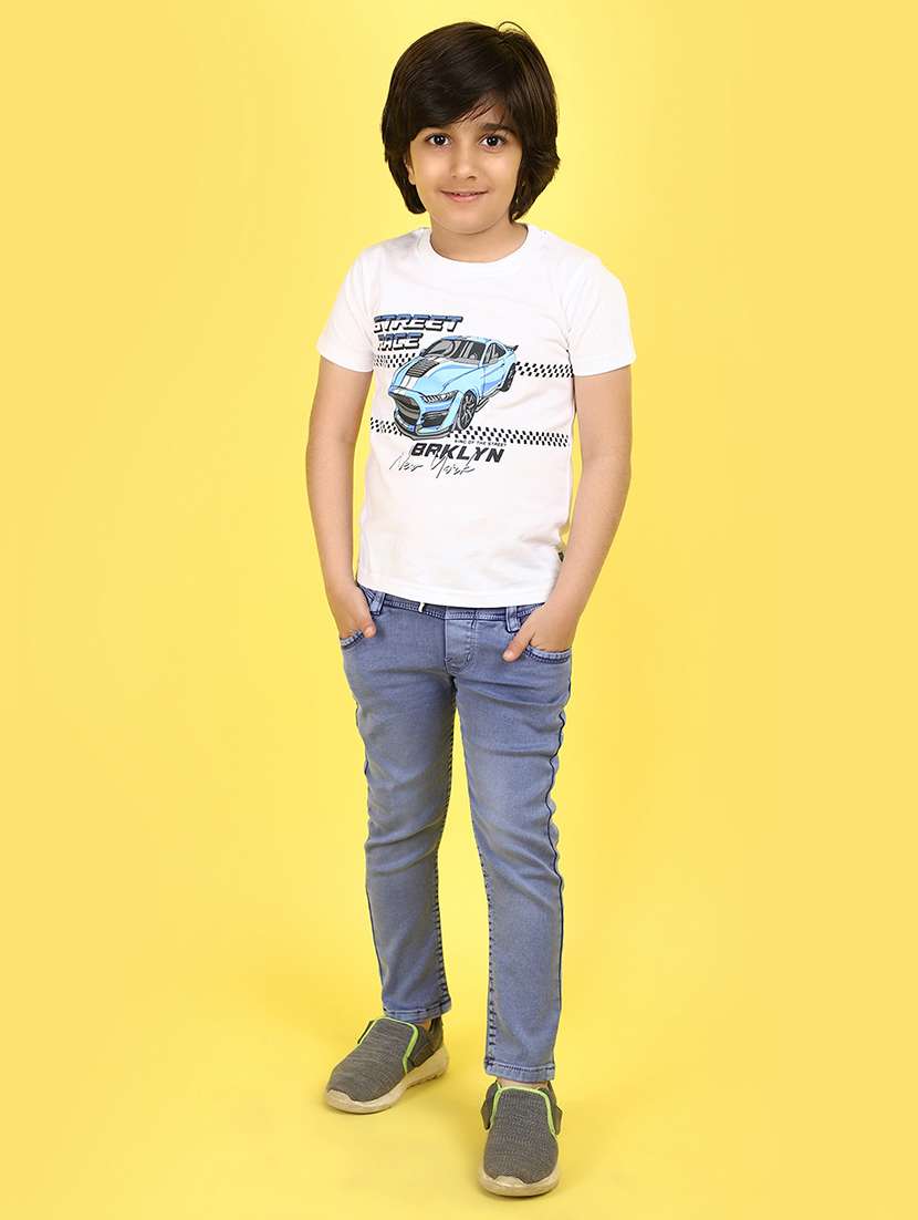 boys round neck printed t-shirt - 21152488 -  Standard Image - 4